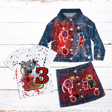 Load image into Gallery viewer, Kid's Denim Birthday Outfit Custom