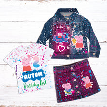 Load image into Gallery viewer, Kid's Denim Birthday Outfit Custom