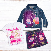 Load image into Gallery viewer, Kid's Denim Birthday Outfit Custom