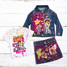 Load image into Gallery viewer, Kid's Denim Birthday Outfit Custom